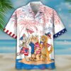 American Shorthair Independence Day Is Coming White Hawaiian Shirt