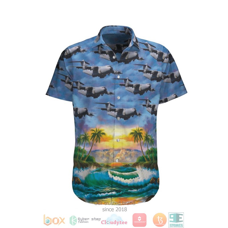Belgian Air Force Airbus A400M Atlas Hawaiian Shirt Beach Shorts