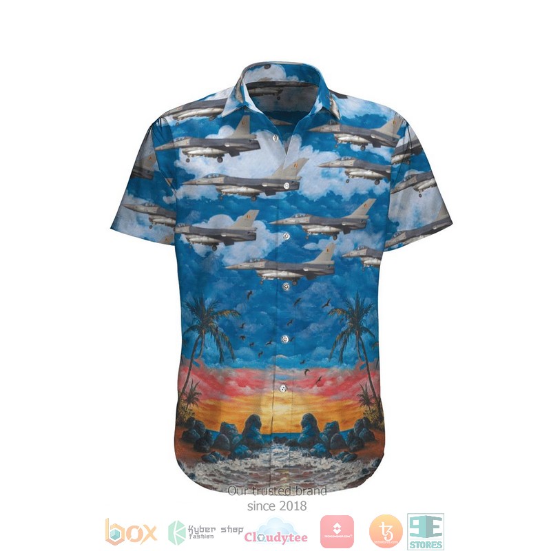 Belgian Air Force General Dynamics Sabca F-16Am Fighting Falcon 401 Hawaiian Shirt Belgian Air Force General Dynamics Sabca F-16Am Fighting Falcon 401 Hawaiian Shirt