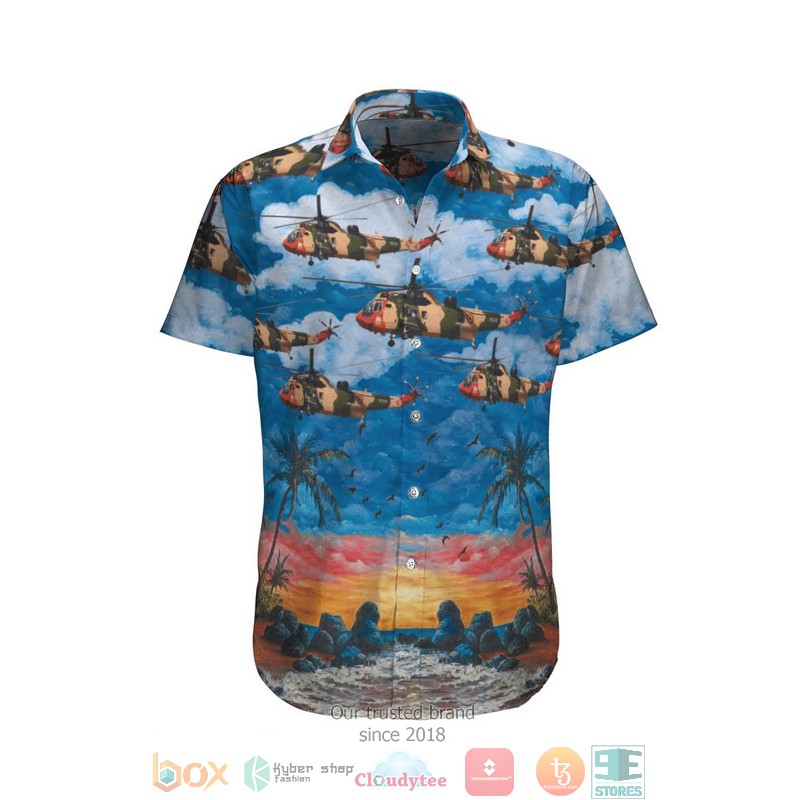 Belgian Air Force Westland Sea King Mk48 Hawaiian Shirt