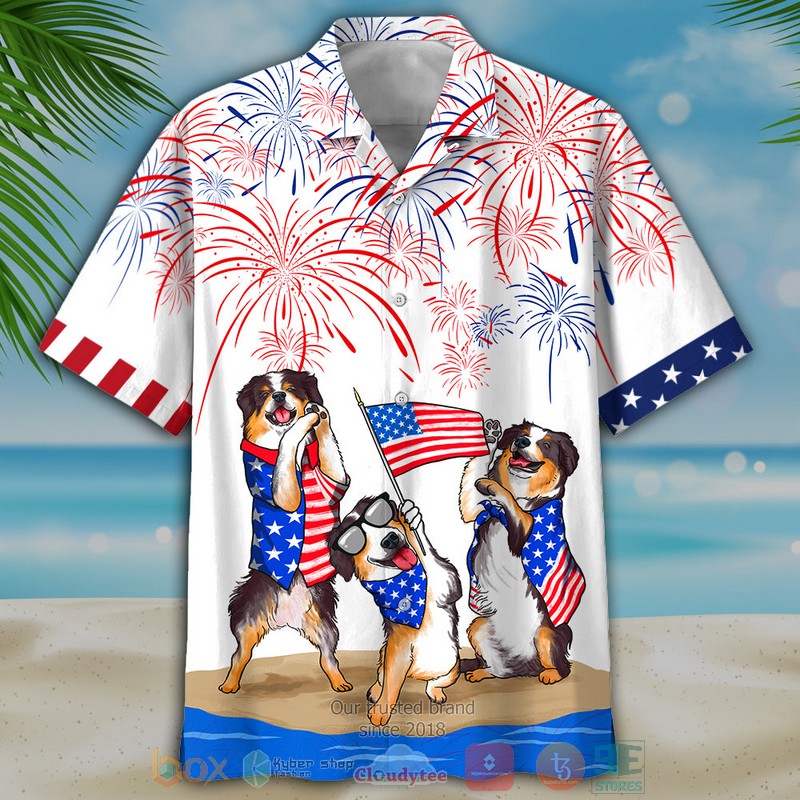 Bernese Mountain Dogs Independence Day Is Coming Hawaiian Shirt
