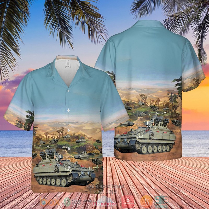 British Army Alvis Stormer Hvm Combat Vehicle Hawaiian Shirt British Army Alvis Stormer Hvm Combat Vehicle Hawaiian Shirt