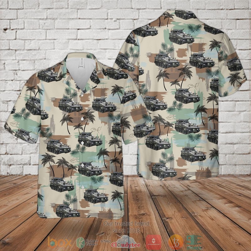 British Army Fv 102 Cvr T Striker Hawaiian Shirt