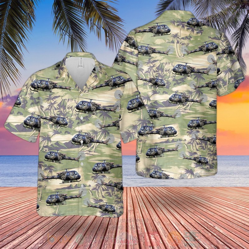 British Army Historical Westland Scout Ah1 Hawaiian Shirt