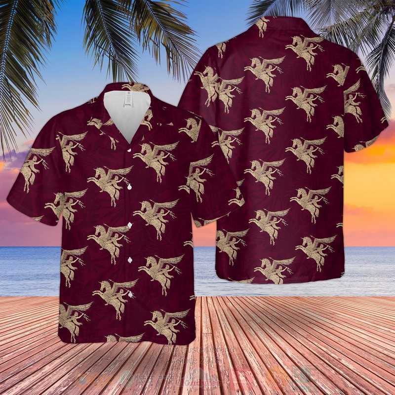 British Army Paras Airborne Forces Pegasus Hawaiian Shirt British Army Paras Airborne Forces Pegasus Hawaiian Shirt