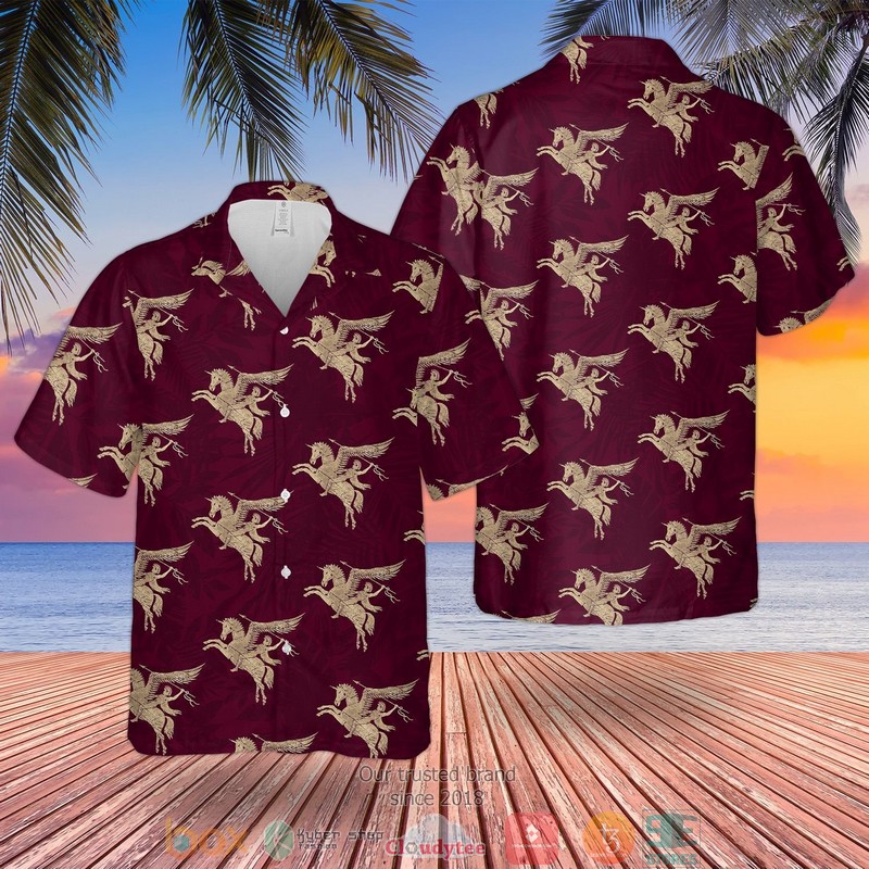 British Army Paras Airborne Forces Pegasus Hawaiian Shirt British Army Paras Airborne Forces Pegasus Hawaiian Shirt