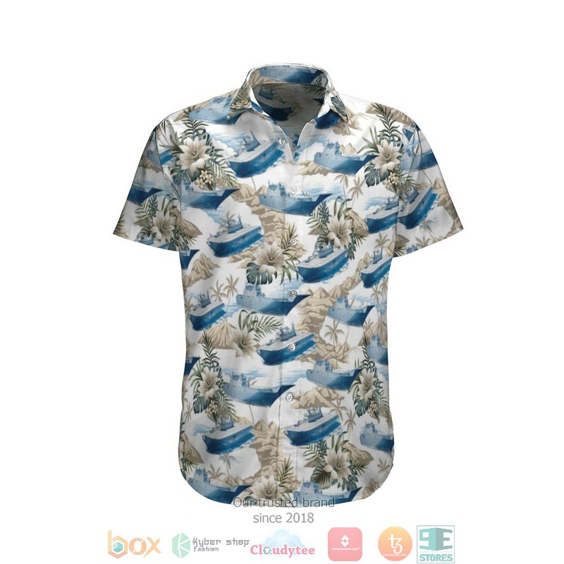 Canberra-Class Landing Helicopter Dock Royal Australian Navy Ship Hawaiian Shirt