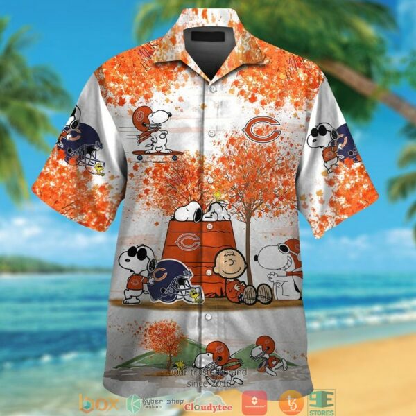 Chicago Bears Snoopy And Charlie Brown Autumn Hawaiian Shirt