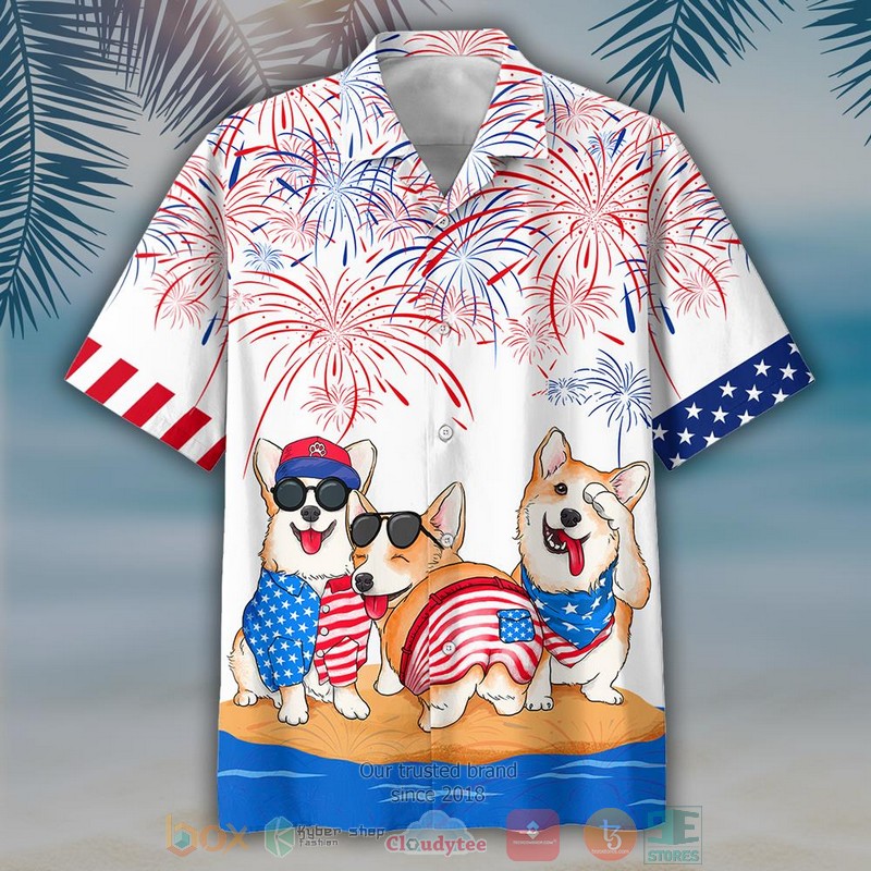 Corgi Independence Day Is Coming Hawaiian Shirt Corgi Independence Day Is Coming Hawaiian Shirt