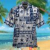 Dallas Cowboys Hibiscus Leaf Ocean Square Pattern Hawaiian Shirt