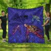 FamilyGater Quilt - Hawaii Map Kanaka Turtle Premium Quilts - Volcano Style - Galaxy - AH - J5C