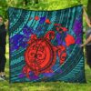 Hawaii Turtle Hibiscus Polynesian Premium Quilts BN15