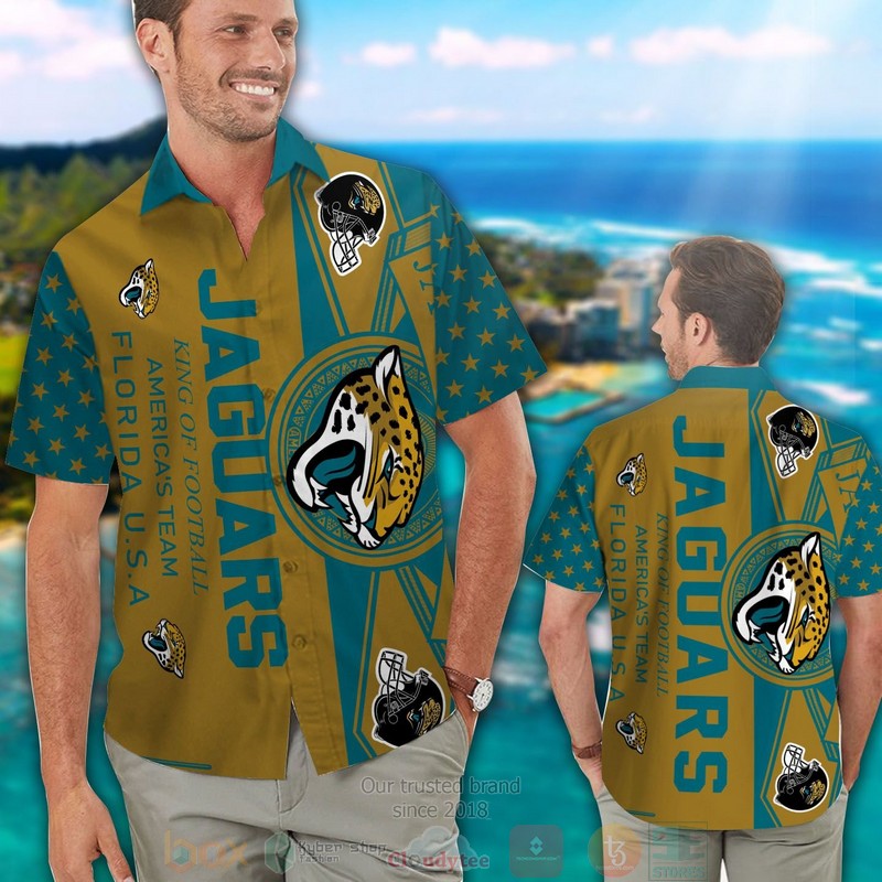 Jacksonville Jaguars King Of Football AmericaS Team Florida Usa Hawaiian Shirt And Shorts Jacksonville Jaguars King Of Football AmericaS Team Florida Usa Hawaiian Shirt And Shorts