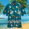 Jacksonville Jaguars Logo White Hibiscus Teal Hawaiian Shirt And Shorts