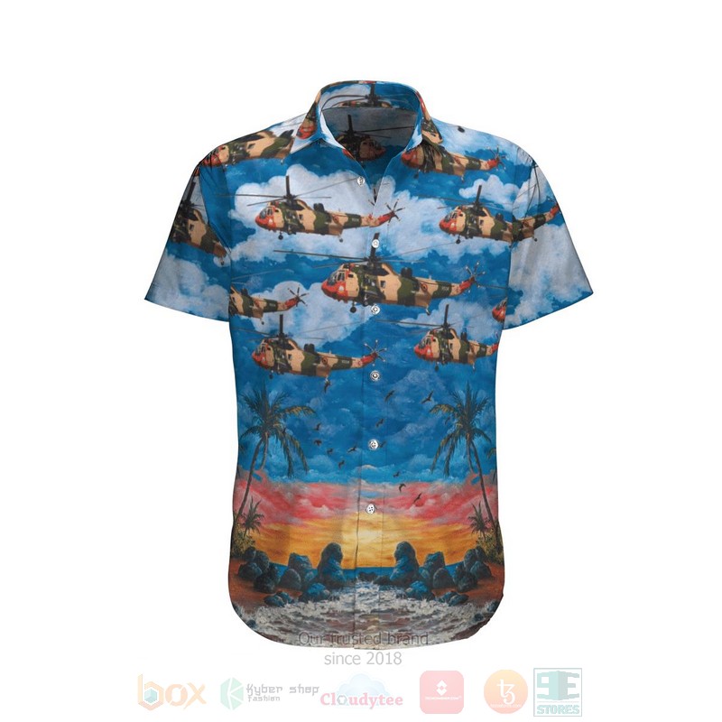Belgian Air Force Westland Sea King Mk48 Hawaiian Shirt