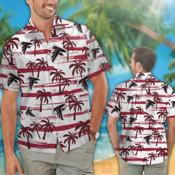 Nfl Atlanta Falcons Red-White Hawaiian Shirt