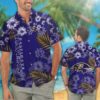 Nfl Baltimore Ravens Blue Hibiscus Flowers Hawaiian Shirt