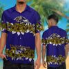 Nfl Baltimore Ravens Brown Hibiscus Flowers Hawaiian Shirt