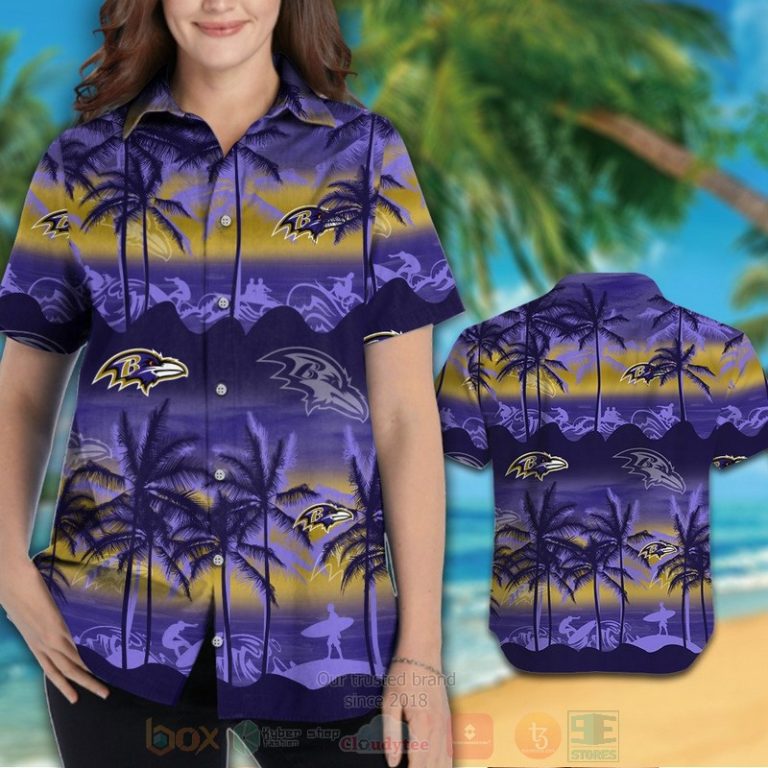 NFL_Baltimore_Ravens_Light_purple_Hawaiian_Shirt_Short_1_2-768x768
