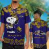Nfl Baltimore Ravens Snoopy And Woodstock Hawaiian Shirt
