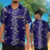 Nfl Baltimore Ravens White Hibiscus Flowers Hawaiian Shirt