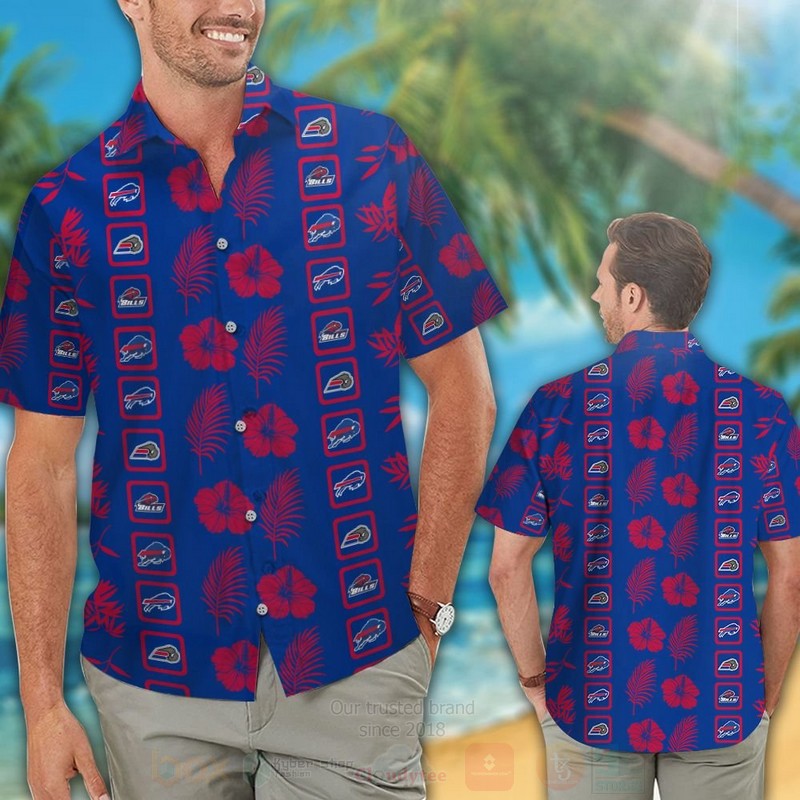 Nfl Buffalo Bills Full Blue-Red Hibiscus Flowers Hawaiian Shirt Nfl Buffalo Bills Full Blue-Red Hibiscus Flowers Hawaiian Shirt