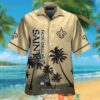 New Orleans Saints Coconut Island Night Moon Hawaiian Shirt
