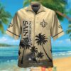 New Orleans Saints Coconut Island Night Moon Hawaiian Shirt