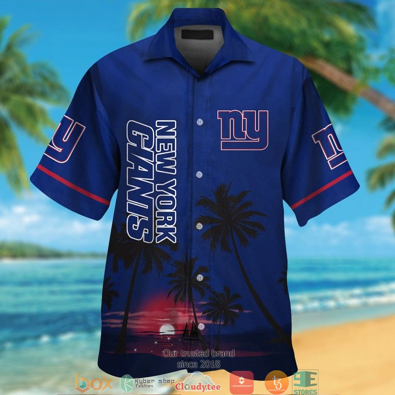 New York Giants Coconut Night Moon Hawaiian Shirt