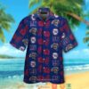 New York Giants Hibiscus Leaf Patter Hawaiian Shirt