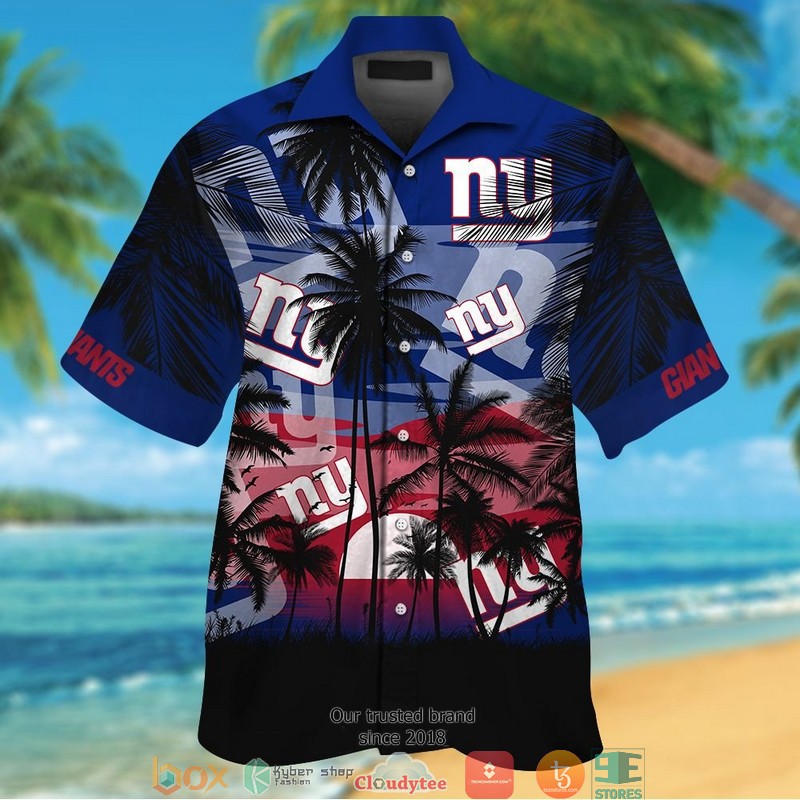 New York Giants Coconut Island Sunset Hawaiian Shirt