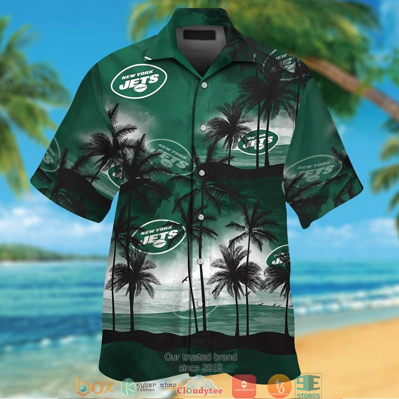 New York Jets Coconut Island Ocean Hawaiian Shirt