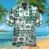 New York Jets Hibiscus Leaf Ocean Pattern Hawaiian Shirt