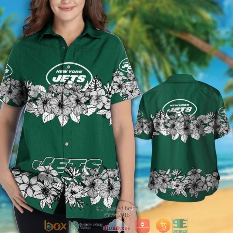 New_York_Jets_hibiscus_flowers_line_Hawaiian_Shirt_short_1_2-768x768