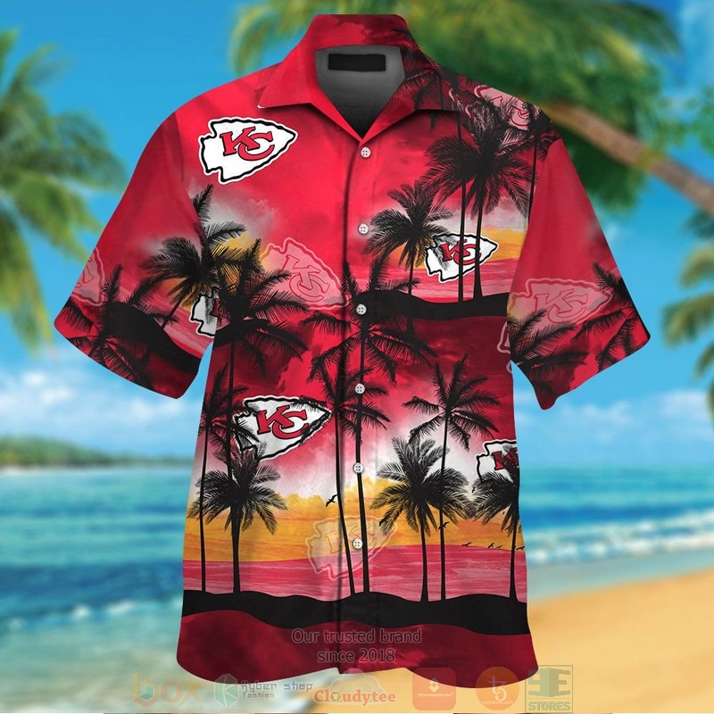 Palm Tree Kansas City Chiefs Dark Red Hawaii Shirt