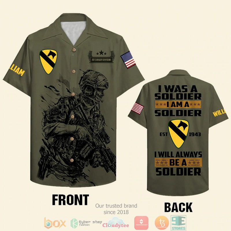 Personalized I Will Always Be A Soldier Veteran Hawaiian Shirt