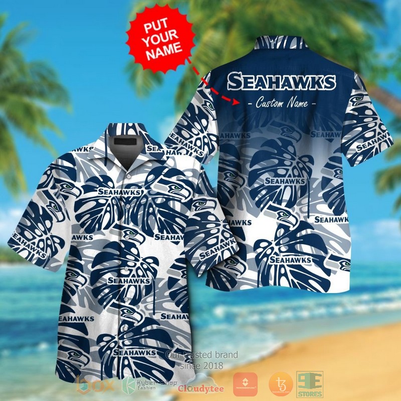 Personalized Seattle Seahawks Tropical Plants Custom Hawaiian Shirt And Shorts