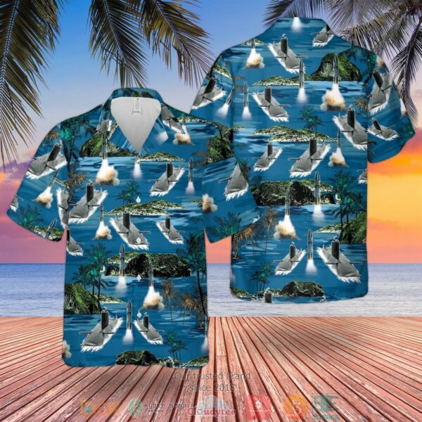 Rn Historical Resolution-Class Ugm-27 Polaris Ballistic Missile Submarine Hawaiian Shirt