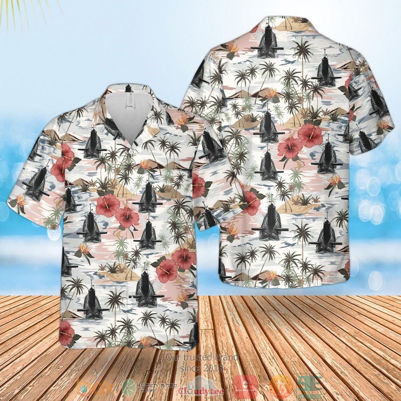 Rn Historical Resolution-Class Ugm-27 Polaris Ballistic Missile Submarine White Hawaiian Shirt