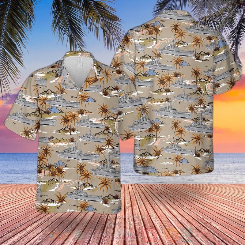 Rn Leander-Class Type 12L Frigate Hawaiian Shirt Rn Leander-Class Type 12L Frigate Hawaiian Shirt