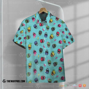 Retro Mighty Morphin Power Rangers Helmet Pattern Hawaiian Shirt