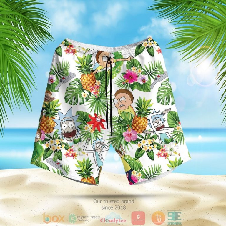 Rick_and_Morty_pineapple_Hawaiian_Shirt_Shorts_1_2-768x768
