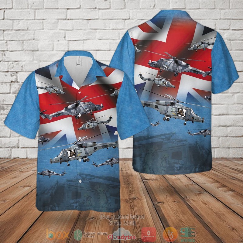 Royal Navy Agustawestland Aw159 Wildcat Hma2 Ah1 Rotary Wing Hawaiian Shirt