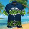 Seattle Seahawks Action Green Tropical Plants Navy Hawaii Shirt