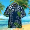 Seattle Seahawks Tropical Plants Hibiscus Navy Hawaiian Shirt And Shorts