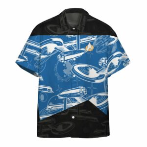 Star Trek The Next Generation 1987 Blue Hawaiian Shirt