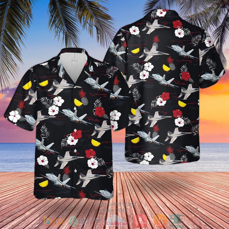 Swiss Air Force Boeing F A-18 Hawaiian Shirt