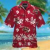 Tampa Bay Buccaneers Logo White Hibiscus Red Hawaiian Shirt And Shorts