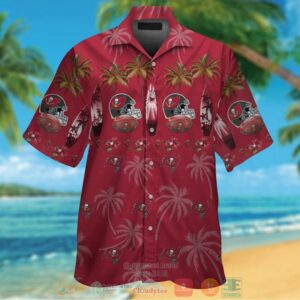 Tampa Bay Buccaneers Surfboard Palm Tree Hawaiian Shirt And Shorts