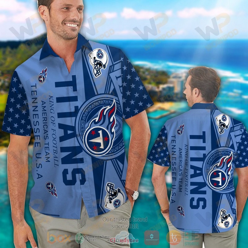 Tennessee Titans King Of Football AmericaS Team Tennessee Usa Hawaiian Shirt And Shorts